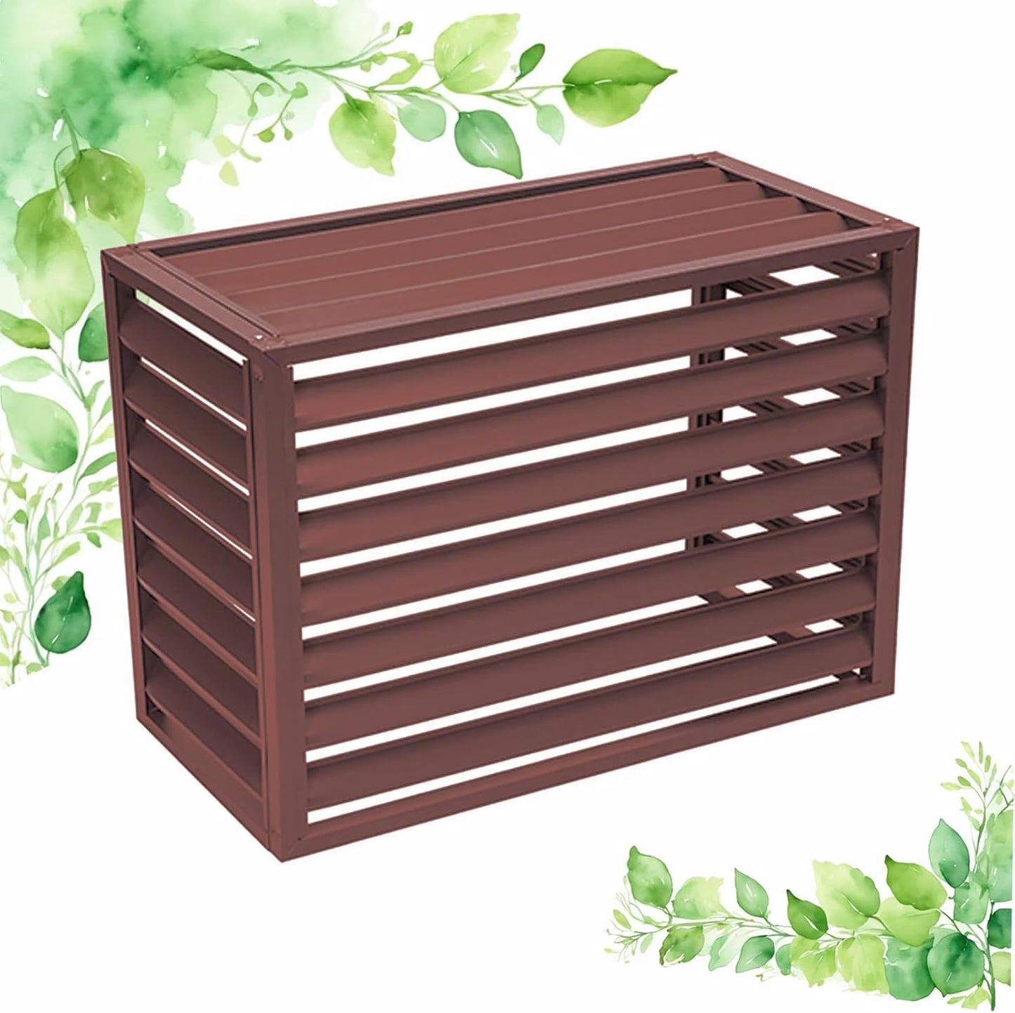  Cache Climatisation Cache Clim Caisson Anti Bruit Pompe à Chaleur Protection Moteur Climatisation Cache Climatiseur Exterieur Aluminium L100*W50*H70(1.5P)
