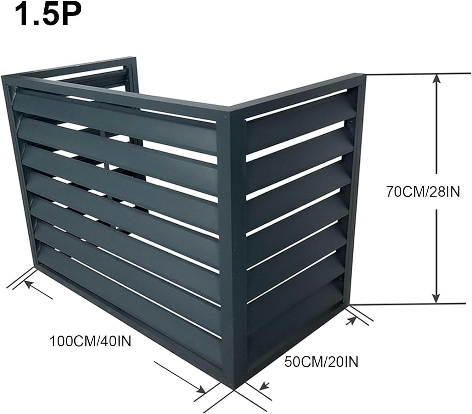 GENERIC Mini Housse En Aluminium Pour Climatiseur Et Pompe à Chaleur Pour Unité Extérieure, Protection Contre Les Intempéries, Protection Durable Pour Systèmes CVC