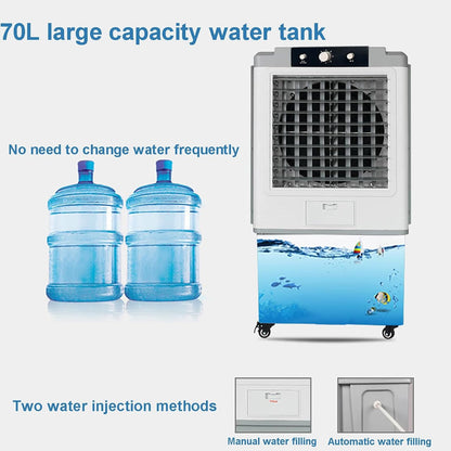 GENERIC Climatiseur Portable Avec Réservoir D'eau De 70 L | Aucune Fenêtre Nécessaire Pour Garage, Cour, Utilisation Commerciale | Unité De Refroidissement Puissante Pour N'importe Quel Espace | Facile à