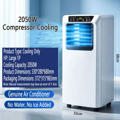 GENERIC Climatiseur Portable Silencieux Refroidit Jusqu'à 300 M², Unité AC Avec Télécommande Et Minuterie, Mode Veille, Kit De Fenêtre Pour Chambre à Coucher, Pas De Mur Nécessaire