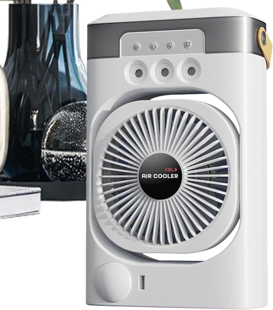  Climatiseur Personnel - Climatiseur De Ventilateur Plus Frais Bas Bruit - Humidificateur De Bureau D'inclinaison à 120 Degrés Avec 3 Modes De Brouillard Pour Chambre, Salon