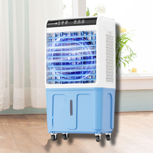 GENERIC Réservoir De Refroidisseur D'air évaporatif Portable 40L, 120 Ventilateur Oscillant, Refroidissement De Pack De Glace, Télécommande, Fonctionnement Silencieux Pour Garage Yard Office, Machine De Ruste
