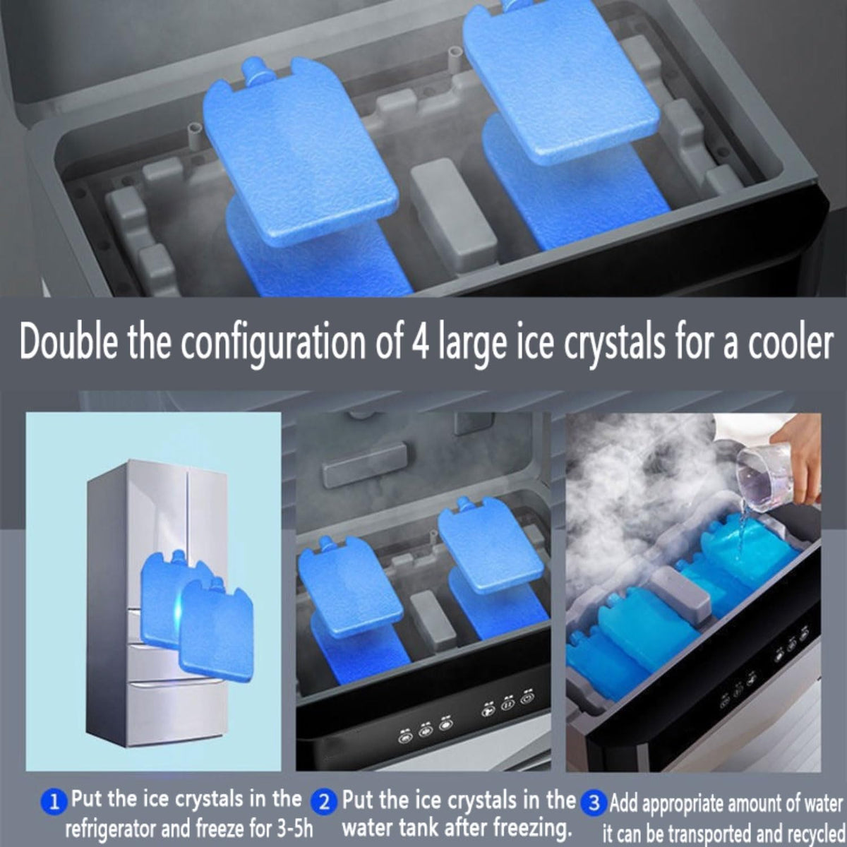 GENERIC Refroidisseur évaporatif Portable Avec Grand Réservoir, Oscillation De 120°, Fonctionnement Silencieux à Partir De 30dB, économie D'énergie Pour La Terrasse Et Le Bureau, Aucun Tuyau Nécessaire