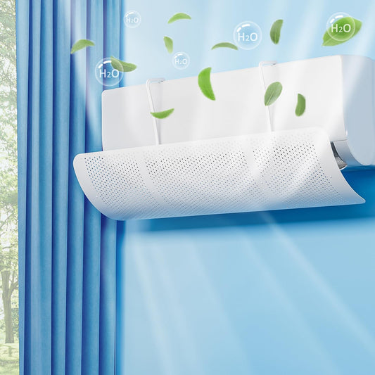  Déflecteur Climatisation, Réglable Deflecteur Climatiseur Coupe-Vent, Soufflage Anti-Direct, Pour Climatiseur Mural Maison/Bureau âgés, Néonats, Femmes En Gestation Couvre-vent Défensé