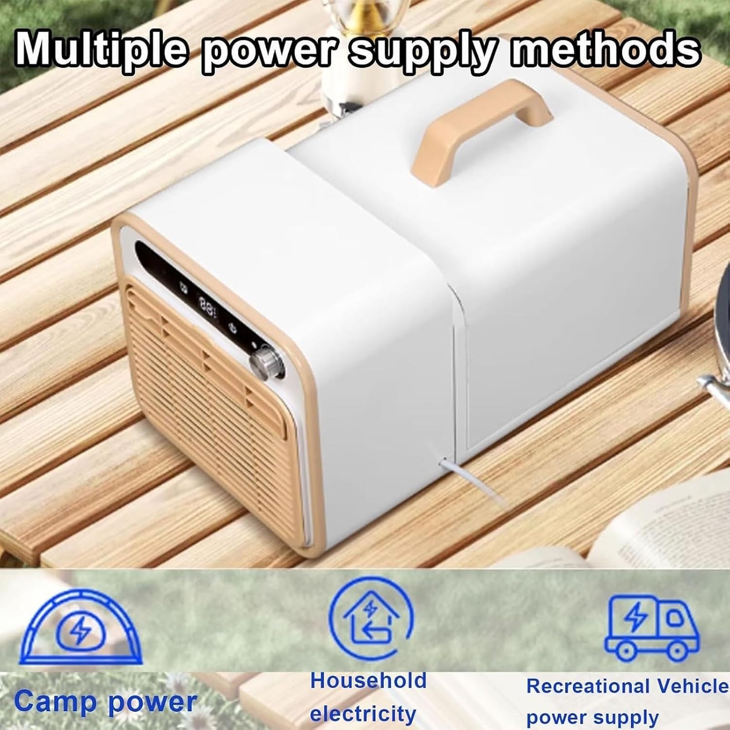  Mini Climatiseur Portable, Système De Refroidissement Split, Puissance Silencieuse De 5000 BTU, Unité Sans Kit De Fenêtre Requis, Commandes Tactiles(With 2-meter Connecting Pipe)