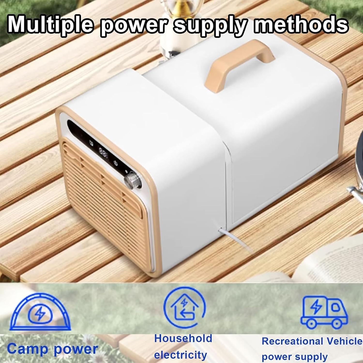  Mini Climatiseur Portable, Système De Refroidissement Split, Puissance Silencieuse De 5000 BTU, Unité Sans Kit De Fenêtre Requis, Commandes Tactiles(With 2-meter Connecting Pipe)