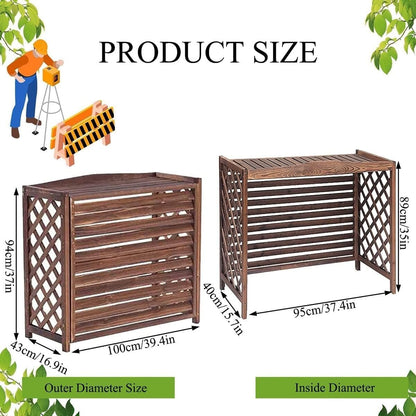  Housses De Protection Pour Climatiseurs Extérieurs, écran Décoratif De Protection Pour Climatiseurs, Abri Pour Poubelles, Barrière Pour équipements De Piscine, Pièce
