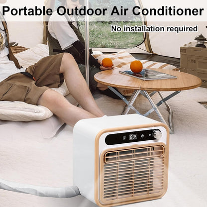  Portable Split AC 1500W Calme, 130m3/h Airflow, Télécommande WiFi, 12H Minuterie, Léger Pour RV Truck Bedroom Camping, Filtre Lavable Enlèvement D'odeur, 40dB Mode Veille