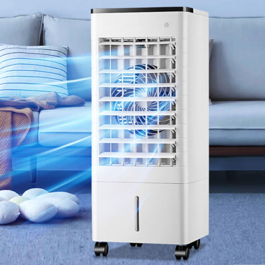 GENERIC 9L Refroidisseur D'évaporation Portable, 90° Pivotant, Télécommande, 15h Minuteur, Ioniseur.Calme Flux D'air Pour Bureau, Chambre Et Garage.Énergie Efficace Avec Les Rouleaux