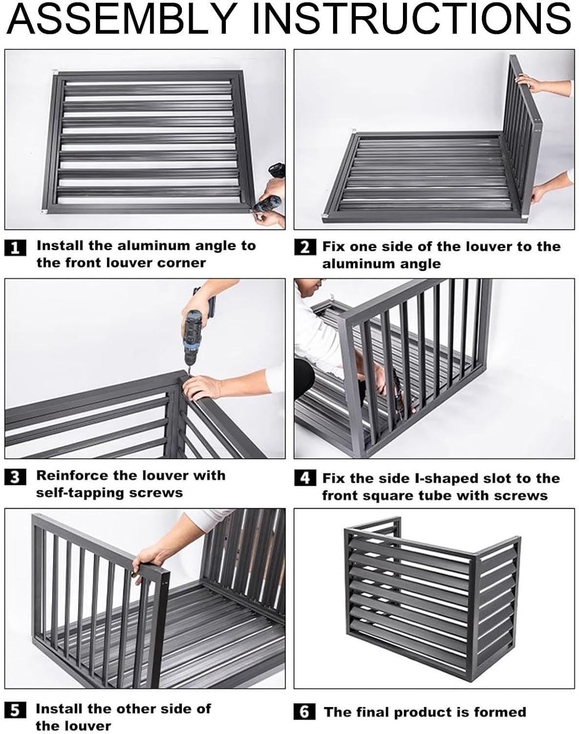  Barrière De Protection Pour Climatiseur, Panneau De Protection En Alliage D'aluminium, Antivol, Réduction Du Bruit, Pour Un Jardin Bien Rangé (Blanc, 100 Cm)