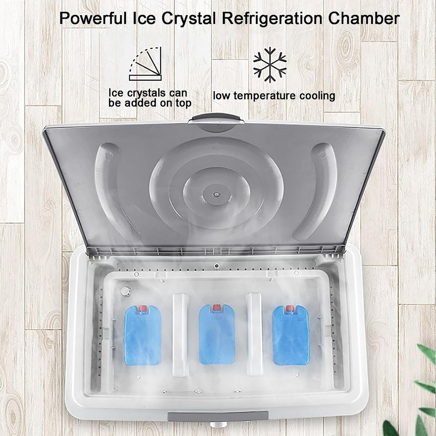 GENERIC Refroidisseur D'air évaporatif Portable, Ventilateur D'humidificateur Industriel De Réservoir De 55L Avec 6 Packs De Glace, Refroidisseur De Chambre à Faible Bruit Pour Le Bureau à Domicile, Refroidis