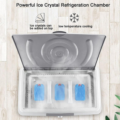 GENERIC Refroidisseur D'air évaporatif Portable, Ventilateur D'humidificateur Industriel De Réservoir De 55L Avec 6 Packs De Glace, Refroidisseur De Chambre à Faible Bruit Pour Le Bureau à Domicile, Refroidis