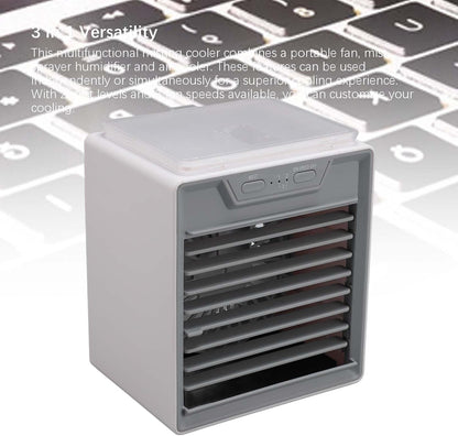  Jectse REFROIDISSEUR D'AIRS PAR ÉVAPORATION, Ventilarice De RefroidIlement Portable Avec Atomiseur à Ultrasons, Mode Brise, 2 Niveaux De Brume, 3 Visses De Ventilateur, Minuterie Et