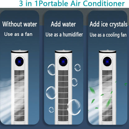 GENERIC Ventilateur De Tour De Refroidisseur D'air évaporatif Portable, 3 Vitesses De Sommeil Mode Silencieux, Télécommande, 80 Oscillation, 12H Minuterie Pour Bureau à Coucher Utilisation à La Maison