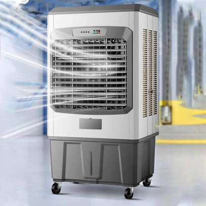 GENERIC Climatiseur Mobile 3 Vitesses Refroidisseur D'air Avec 6 Blocs Réfrigérants Et Un Tuyau De Raccordement D'eau 150 L Grand Réservoir D'eau 220 V