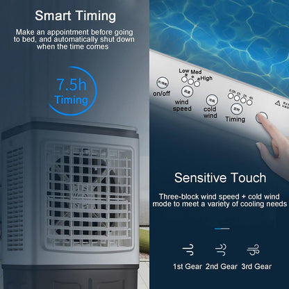 GENERIC Refroidisseur D'air Portable Avec 3 Modes Et Vitesses, Refroidissement Par évaporation, Léger Et Silencieux Pour La Maison, Bureau, Utilisation En Plein Air