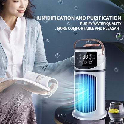 GENERIC Ventilateur Climatiseur Portable - 4 En 1 Avec Déshumidificateur, Ventilateur Et Mode Nuit - Silencieux, 24 Heures, Télécommande, Pack De Fenêtre - Classe énergétique A Pour Chambre à Coucher, Bureau