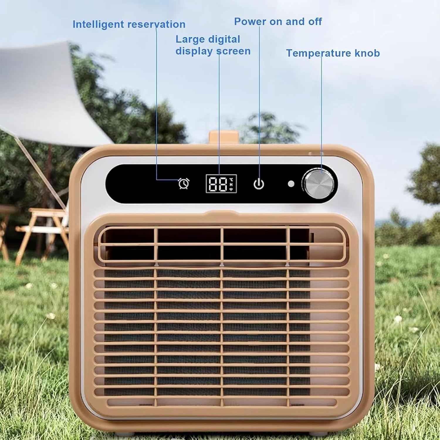  Mini Climatiseur Portable, Système De Refroidissement Split, Puissance Silencieuse De 5000 BTU, Unité Sans Kit De Fenêtre Requis, Commandes Tactiles(With 2-meter Connecting Pipe)