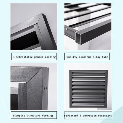 GENERIC Écran De Clôture Pour Climatiseur Extérieur – Support De Plante En Alliage D'aluminium Et Volets Anti-corrosion Pour Unité Extérieure, Couleur Noire, Convient Pour 2 à 3 Unités