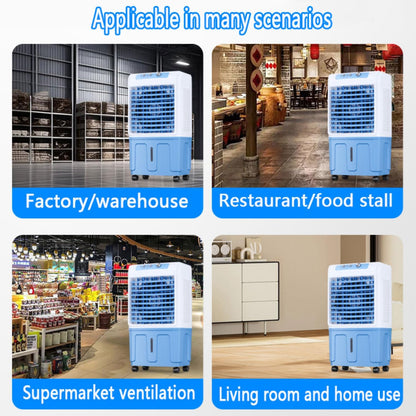 GENERIC Réservoir De Refroidisseur D'air évaporatif Portable 40L, 120 Ventilateur Oscillant, Refroidissement De Pack De Glace, Télécommande, Fonctionnement Silencieux Pour Garage Yard Office, Machine De Ruste