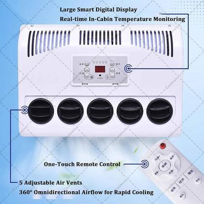 GENERIC Climatiseur De Véhicule Récréatif De Type Fendu 11000BTU Unité De Climatisation électrique Pour Camion, Cabine Et Camping-car, Refroidissement Rapide, Fonctionnement Silencieux