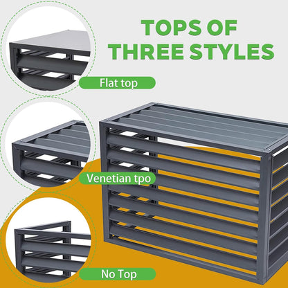 GENERIC Couvercle De Protection En Aluminium Pour Climatiseur Extérieur - 110 X 60 X 80 Cm (L X L X H) - Clôture De Pompe à Chaleur - Résistant Aux Intempéries