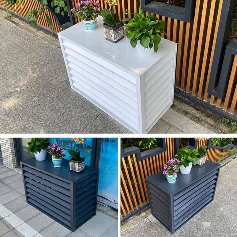  Housse De Protection Décorative En Aluminium Pour Climatiseur Extérieur Toutes Saisons - Résistant Aux Intempéries - Design élégant Pour Une Protection Tout Au Long De L'année