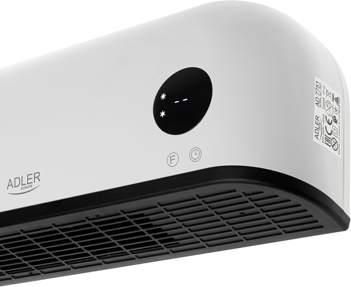  ADALER EUROPE Ventilateur Mural 2 En 1, Ventilateur électrique Et Machine De Chauffage, Affichage LED Clair, Télécommande, élément Chauffant En Céramique, Deux Niveaux De Chauffage 1000 W/2000 W