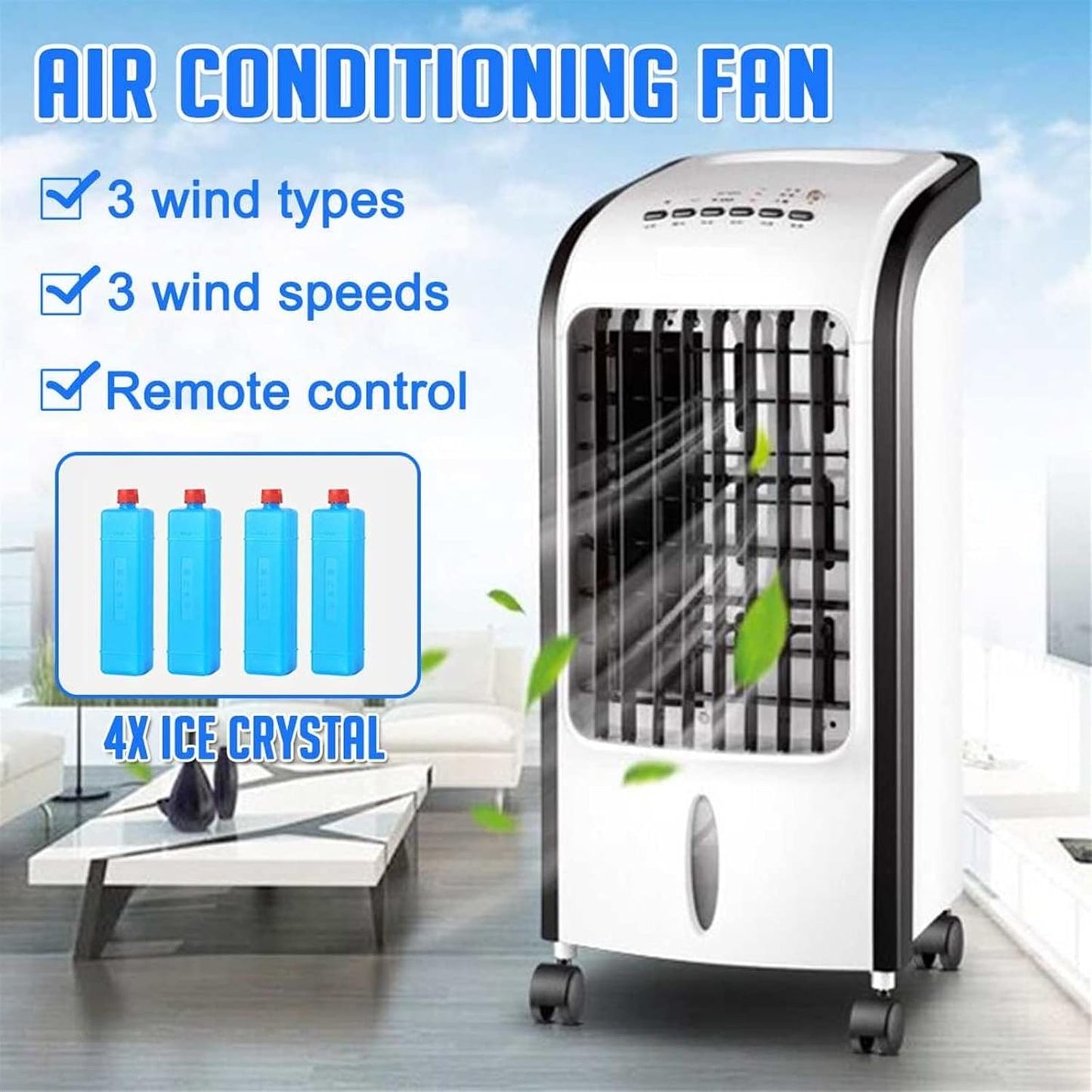 GENERIC Climatiseur Portable Avec Ventilateur Et Humidificateur Pour Le Refroidissement Et L'amélioration De La Qualité De L'air