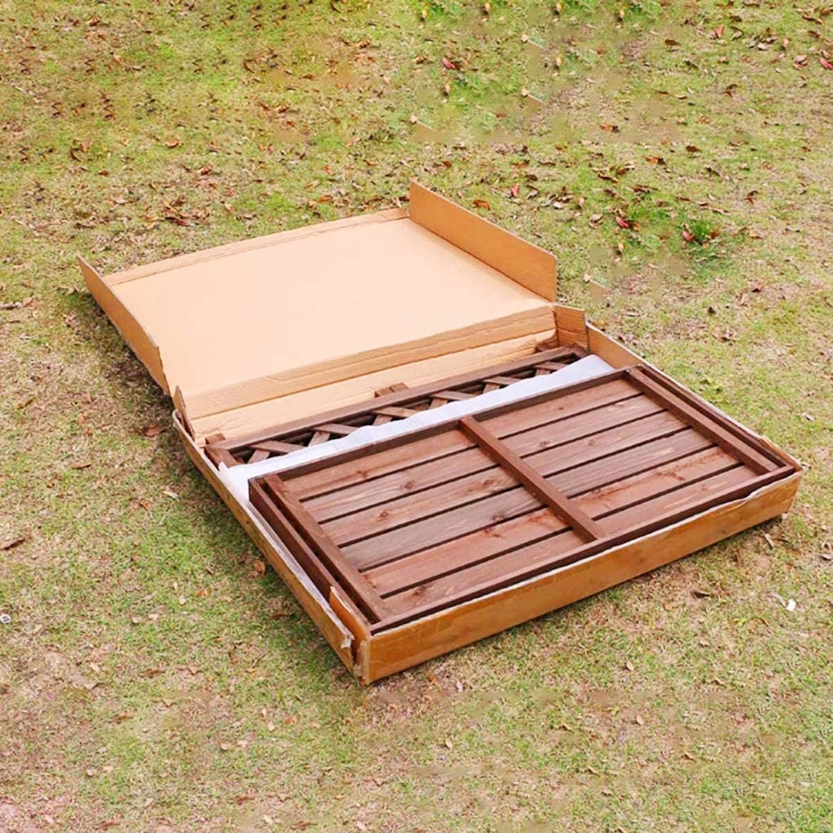 GENERIC Housse De Protection En Bois Massif Pour Climatiseur - Cadre De Volet - Grille De Protection En Bois - 120 X 57 X 100 Cm