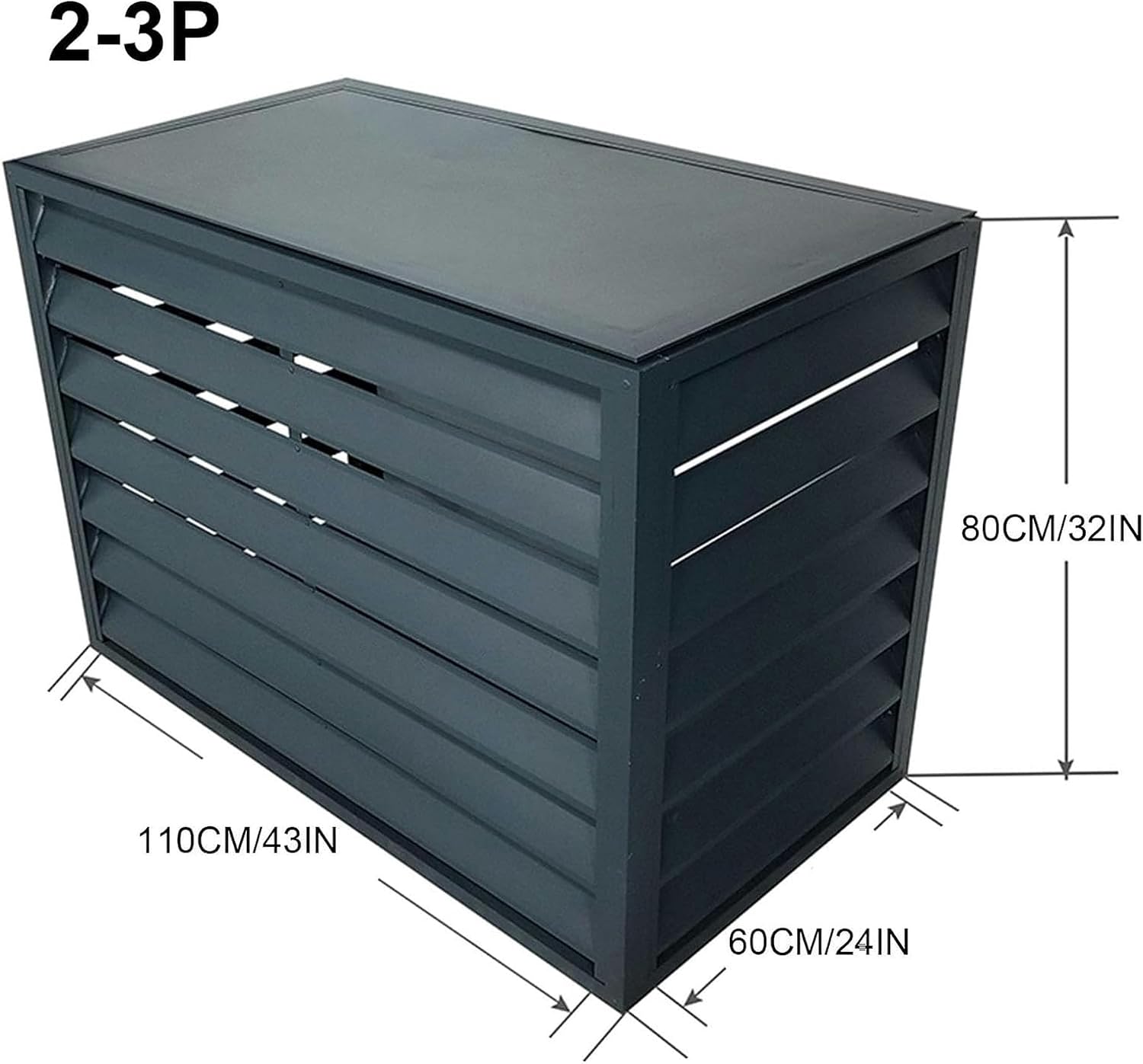  Housse De Protection Pour Climatiseur D'extérieur En Aluminium Robuste, Antivol, Réduction Du Bruit, Résistante Aux Intempéries, Convient à La Plupart Des Unités Extérieures, Idéale Pour Une