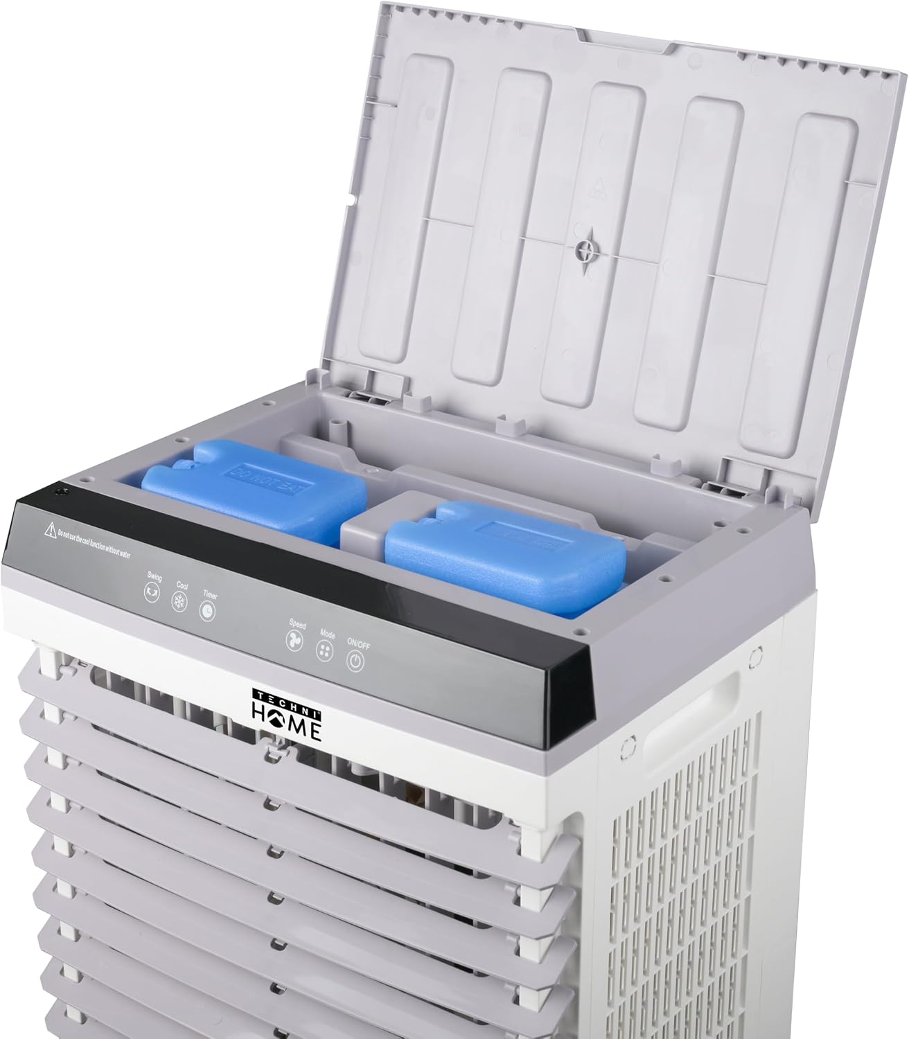  Refroidisseur D'air Par évaporation Portable 3 En 1, Climatiseur, Humidificateur, Ventilateur à 3 Vitesses, Refroidisseur De Marais Avec Réservoir De 5,3 Gallons, 4 Blocs De Glace