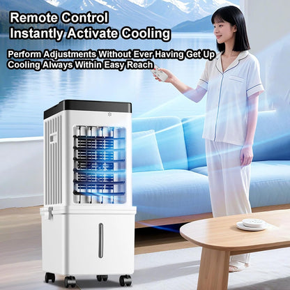  Climatiseurs Portables, Unité AC Portable Avec Réservoir D'eau Amovible De 15 L, Refroidisseur D'air Par évaporation Sans Fenêtre Avec 3 Vitesses For Chambre Et Bureau, AC Portable