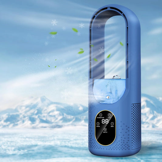  2026 Climatiseur Portable - 3 En 1 Mini Climatiseur - 6 Vitesses Mini Climatiseur Portable Avec Minuterie De Brumisation - Ventilateur De Bureau Sans Pales Pour La Maison Et Le Bureau