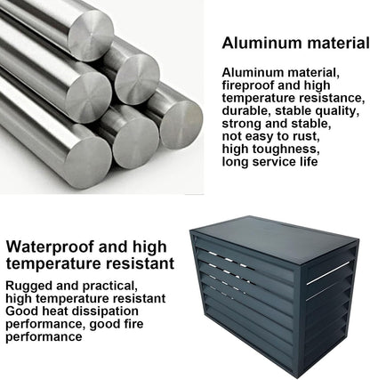 GENERIC Housse De Protection En Aluminium Pour Climatiseur – Protection Contre Les Intempéries Pour Pompe à Chaleur – Clôture élégante Pour Climatiseurs Et Design Léger