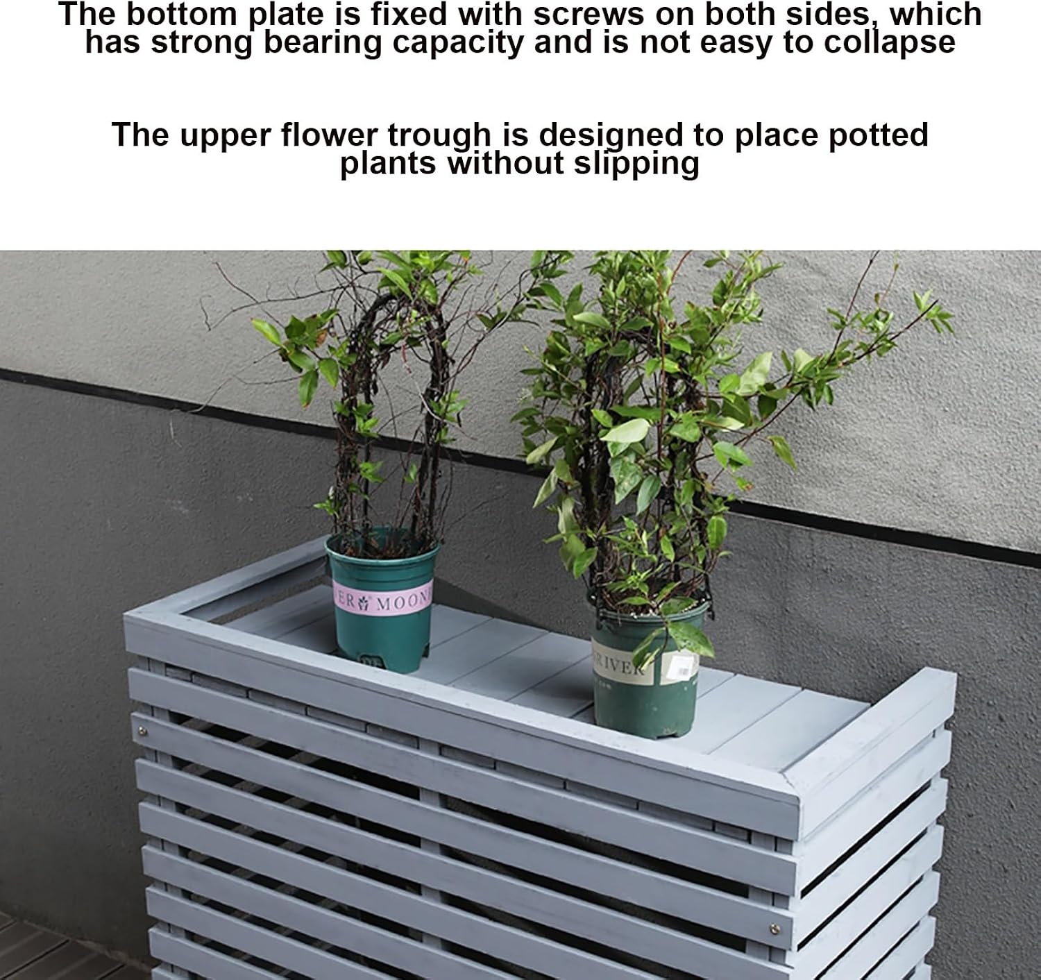  Housse De Protection Pour Climatiseur Extérieur, En Bois Massif Pour Climatiseurs Mobiles, Support De Fleurs, Résistant Aux Intempéries, Décoratif, Jaune, Protection De Jardin