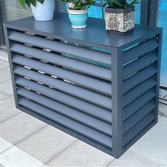 GENERIC Housse De Protection En Aluminium Pour Climatiseur Extérieur Toutes Saisons Pour Unités CVC, Panneaux De Clôture Autoportants Polyvalents Et Boîtier De Poubelle