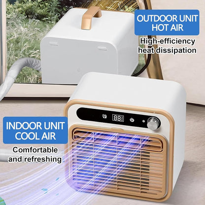  Climatiseur Portable 5000 BTU, Unité De Refroidissement Silencieuse De Type Split Avec Wi-Fi Et Télécommande, Pas Besoin Pour Une Personne Dédiée De Venir Et D'installer, Peut Librement Changer De Pos