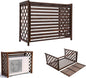  Housse De Climatiseur En Bois - Écran Décoratif Imperméable Pour Climatiseurs Et Pompes à Chaleur 115 X 54 X 95 Cm Marron Antirouille Résistant à La Corrosion Support Pou