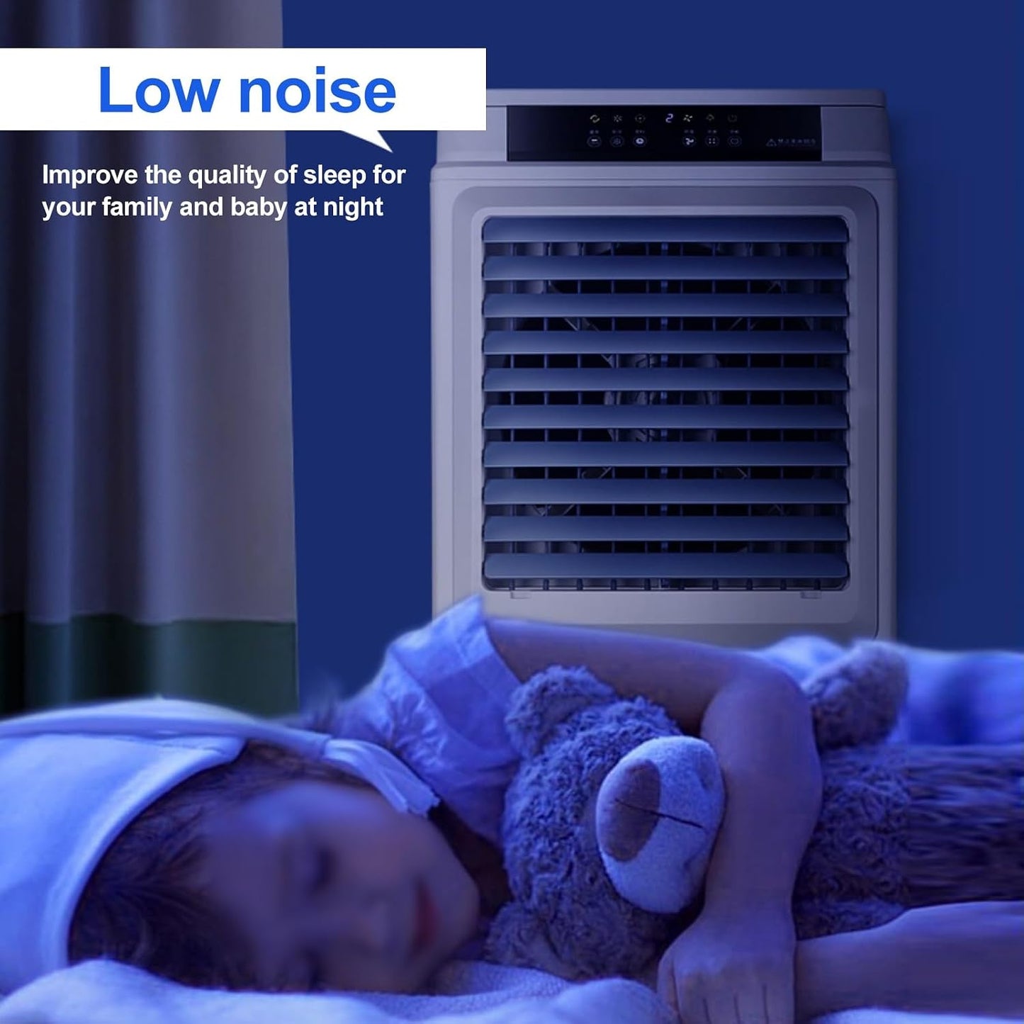  Climatiseur Portable à évaporation, Ventilateur à 3 Vitesses Avec Télécommande, Appareil De Refroidissement Oscillant à 120 Degrés Pour La Maison Et Le Bureau.