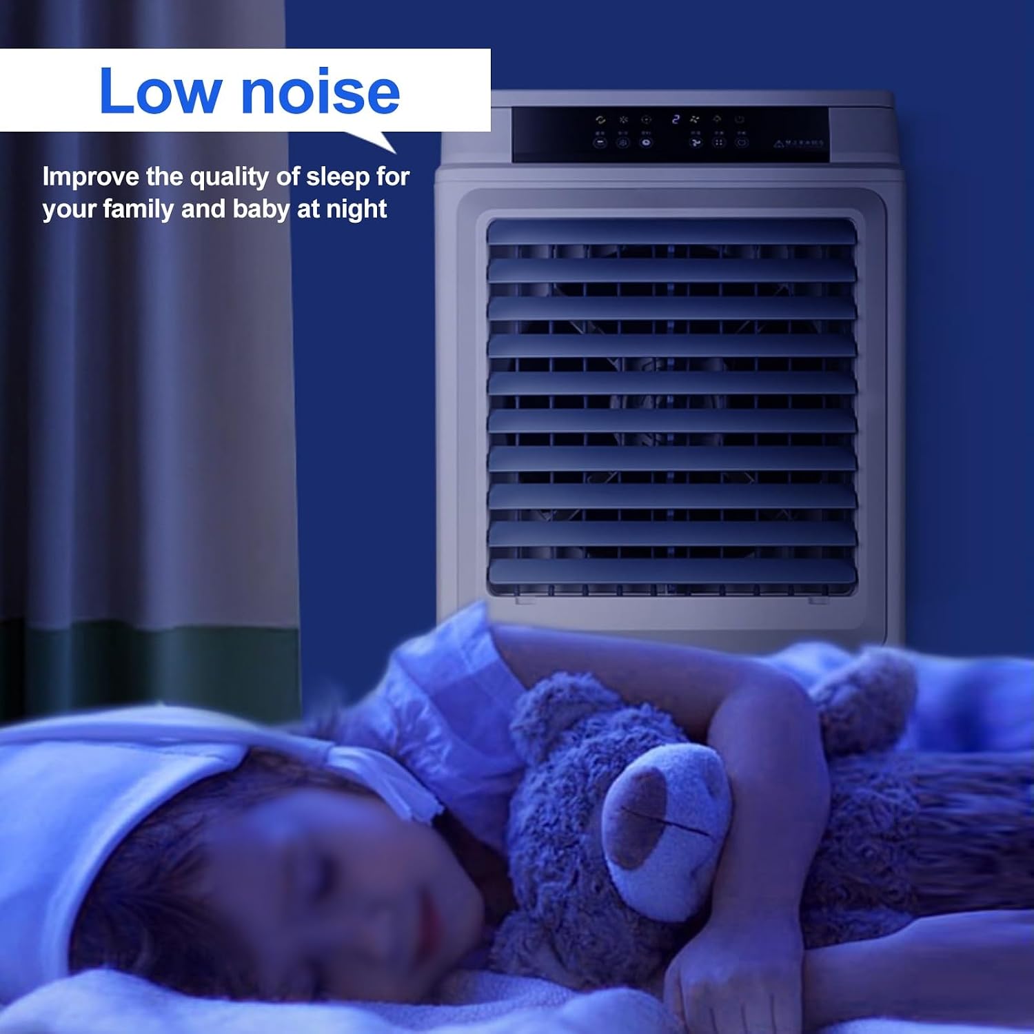  Climatiseur Portable à évaporation, Ventilateur à 3 Vitesses Avec Télécommande, Appareil De Refroidissement Oscillant à 120 Degrés Pour La Maison Et Le Bureau.