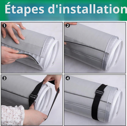  150 X 50 Cm Couvercle De Tuyau De Climatisation Portable - Isolation Tuyau Climatiseur Manchon - Housse Tuyau Climatiseur Mobile,isolée, Facile à Installer