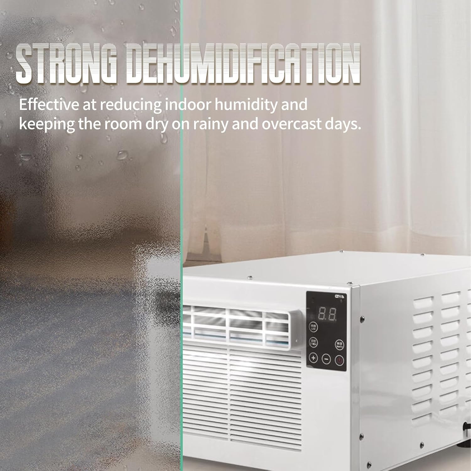  Unité Compacte De Climatisation Portable, Refroidissement Rapide Et Déshumidificateur Pour Chambre à Coucher, Dortoir, Location.1876 BTU A/C Silencieux Avec Télécommande, Aucune Installation Nécessair