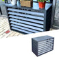 GENERIC Housse De Protection En Aluminium à 4 Panneaux Pour Climatiseur Et Pompe à Chaleur - Poubelle D'extérieur Et Support De Fleurs - Clôture Résistante Aux Intempéries (noir, 110 X 60 X 80 Cm)