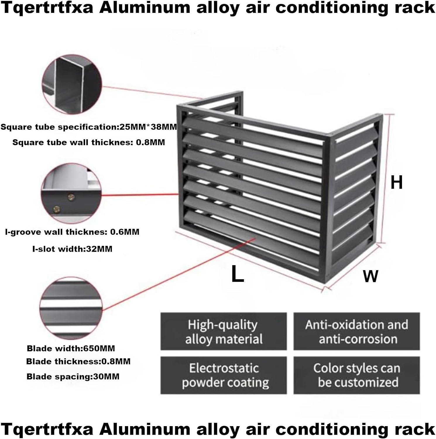 GENERIC Housse De Protection Pour Climatiseur D'extérieur – Protection En Aluminium Pour Pompe à Chaleur Résistante Aux Intempéries Pour Unités Extérieures, Cachette élégante Pour Unité De Climatisation