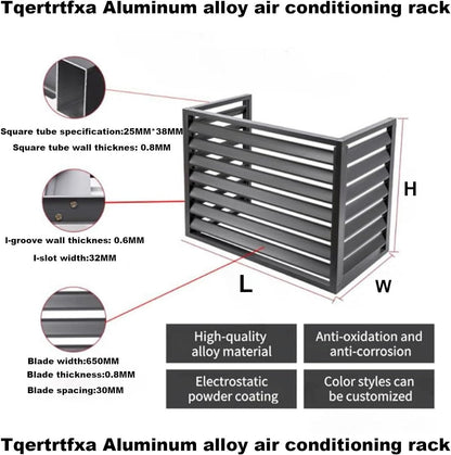 GENERIC Housse De Protection Pour Climatiseur D'extérieur – Protection En Aluminium Pour Pompe à Chaleur Résistante Aux Intempéries Pour Unités Extérieures, Cachette élégante Pour Unité De Climatisation