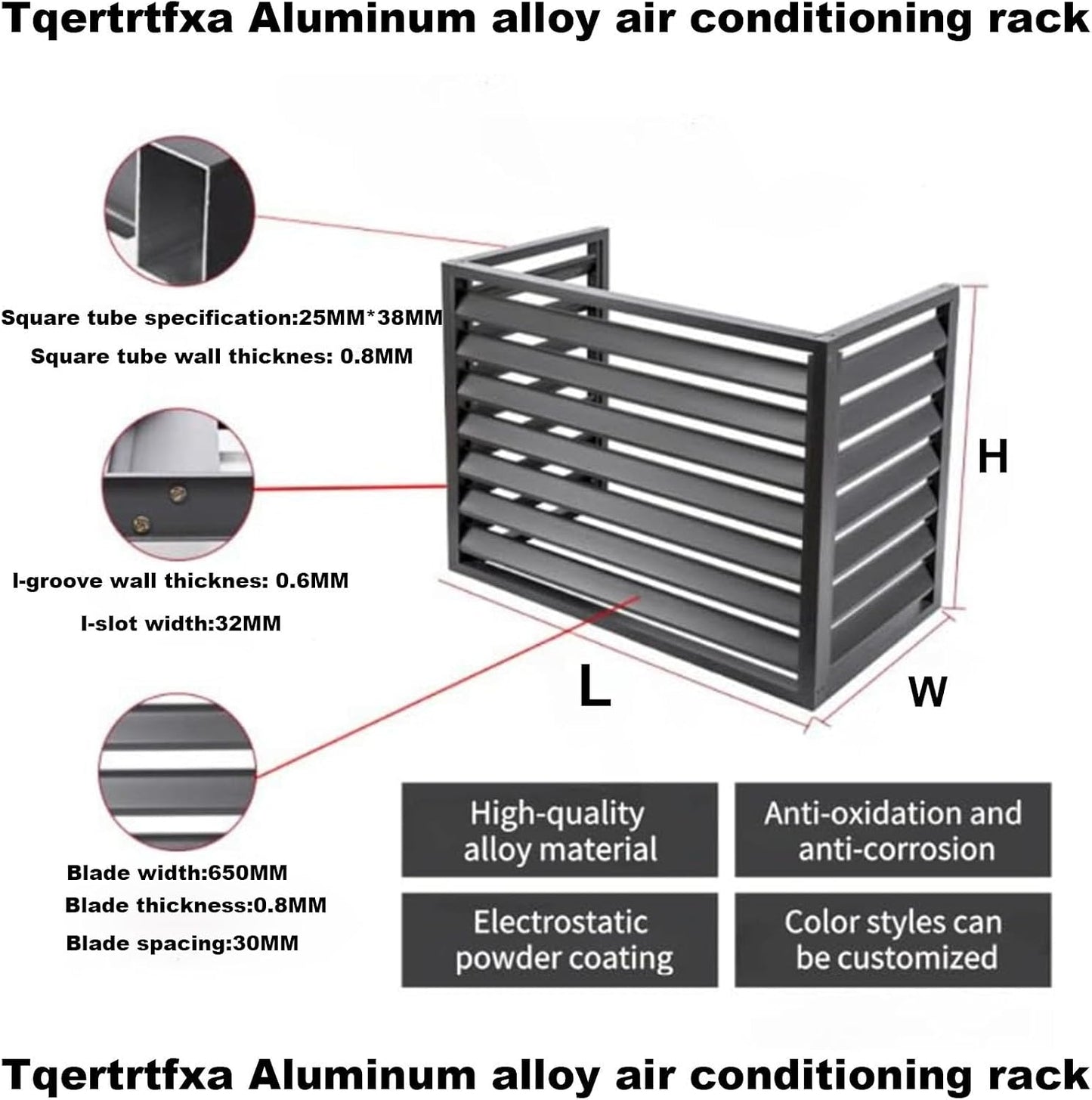  Housse En Aluminium Pour Climatiseur Extérieur – Clôture En Métal Pour La Protection De Pompe à Chaleur – Protection Extérieure Résistante Aux Intempéries, Parfaite Pour Une Installation En Extérieur