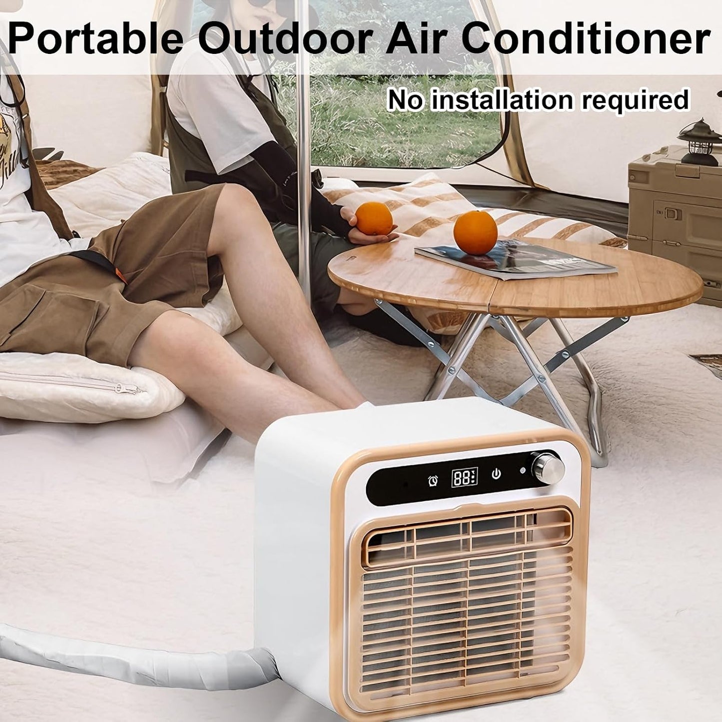  Unité De Climatisation Portable Divisée 5000 BTU, 40dB Refroidissement Intelligent Silencieux Avec Contrôle Tactile Et Minuterie 12H, Déshumidificateur Efficace Pour La Chambre à Coucher, Bureau, VR,