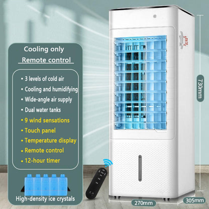 GENERIC Refroidisseur D'air Portable, 3 En 1 AC évaporatif Avec Télécommande, 60W économiseur D'énergie, Oscillation à 90 °, Humidificateur Silencieux Pour Bureau à Coucher, 4 Roues Facile à Déplacer, Pas De