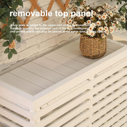 GENERIC Housse De Protection Extérieure En Bois Pour Climatiseur Et Pompe à Chaleur, Design élégant Pour Dissimuler Les Unités Et Résistant Aux Intempéries, Parfaite Pour Les Jardins Et Les Terrasses.